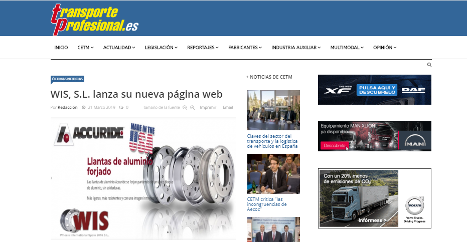 WIS, S.L. estrena su nueva web